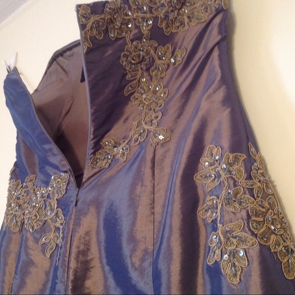 Formal beaded strapless gown with cropped jacket - Picture 3 of 8